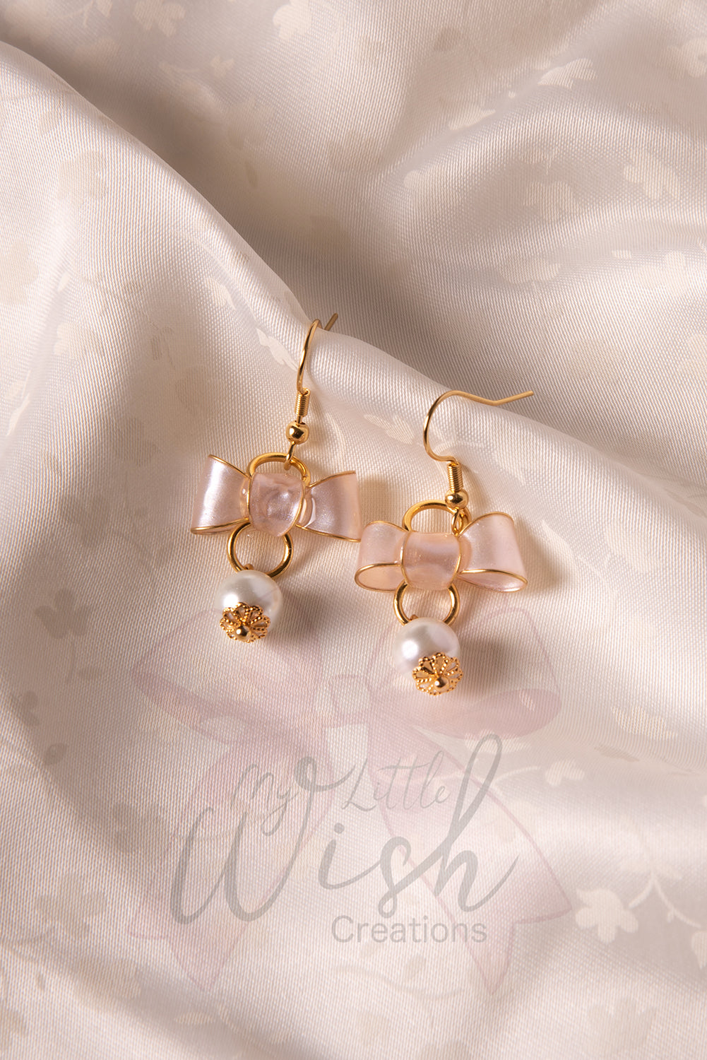 Pink Ruban d'Amour Earrings