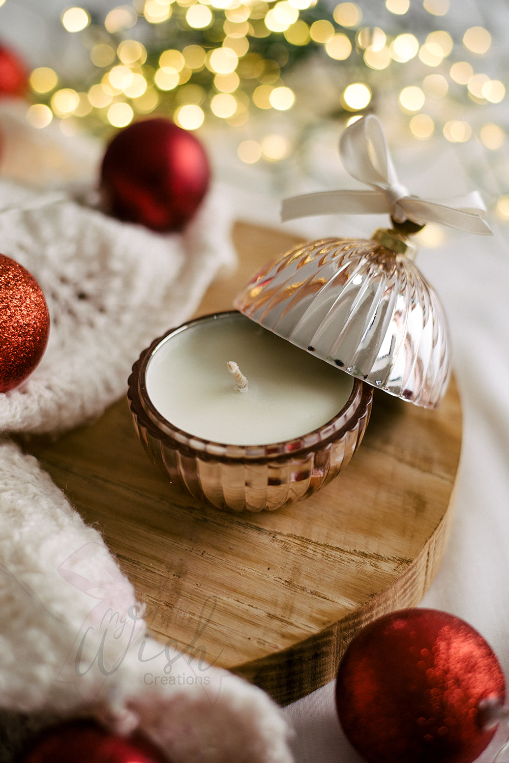 Candela Pallina di Natale alla Cannella Cremosa