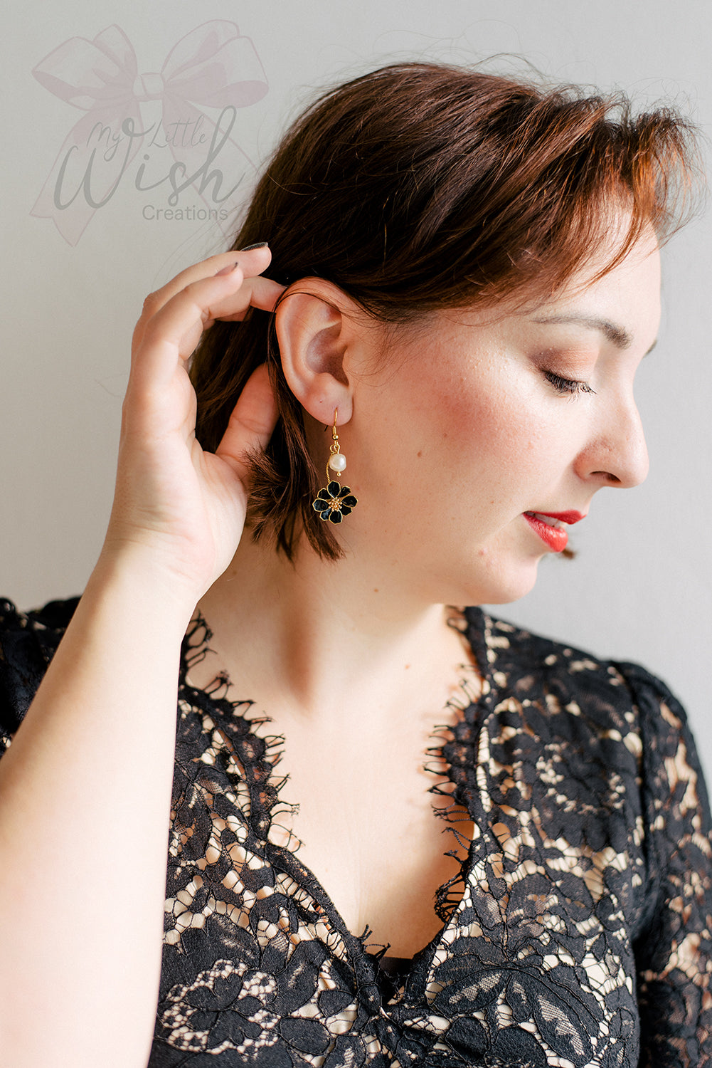 Orecchini Black Bloom