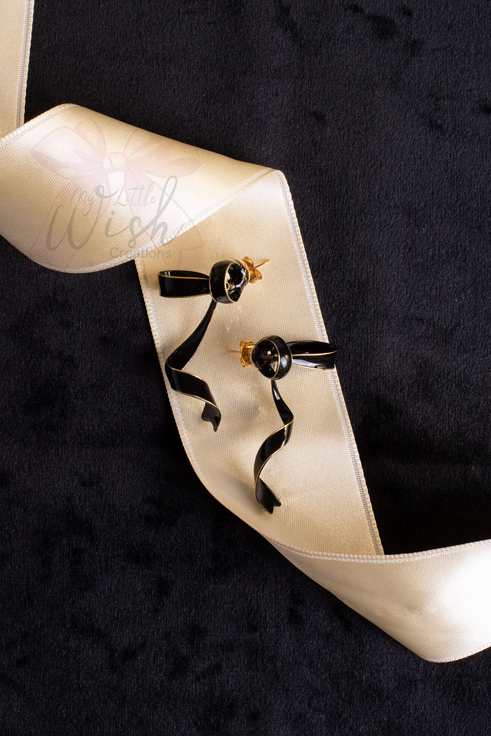 Orecchini Noir Ribbon