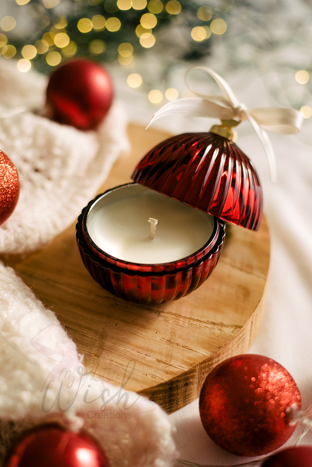 Candela Pallina di Natale allo Strudel di Mele