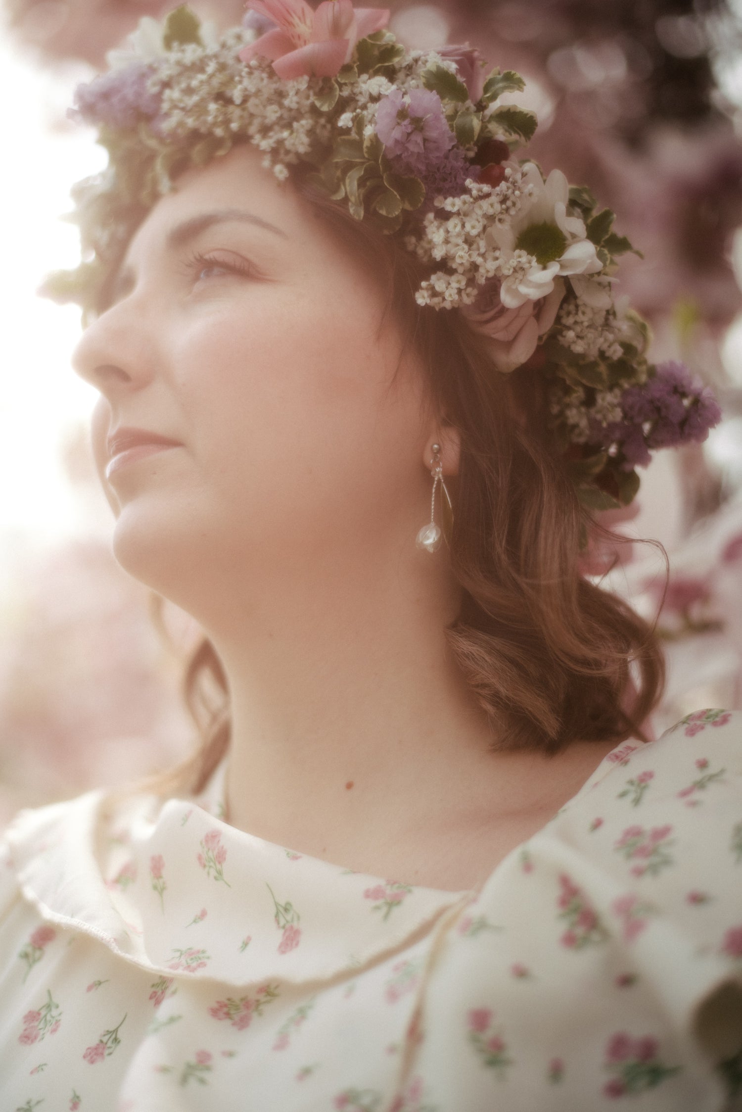 Orecchini Tulipani bianchi in argento