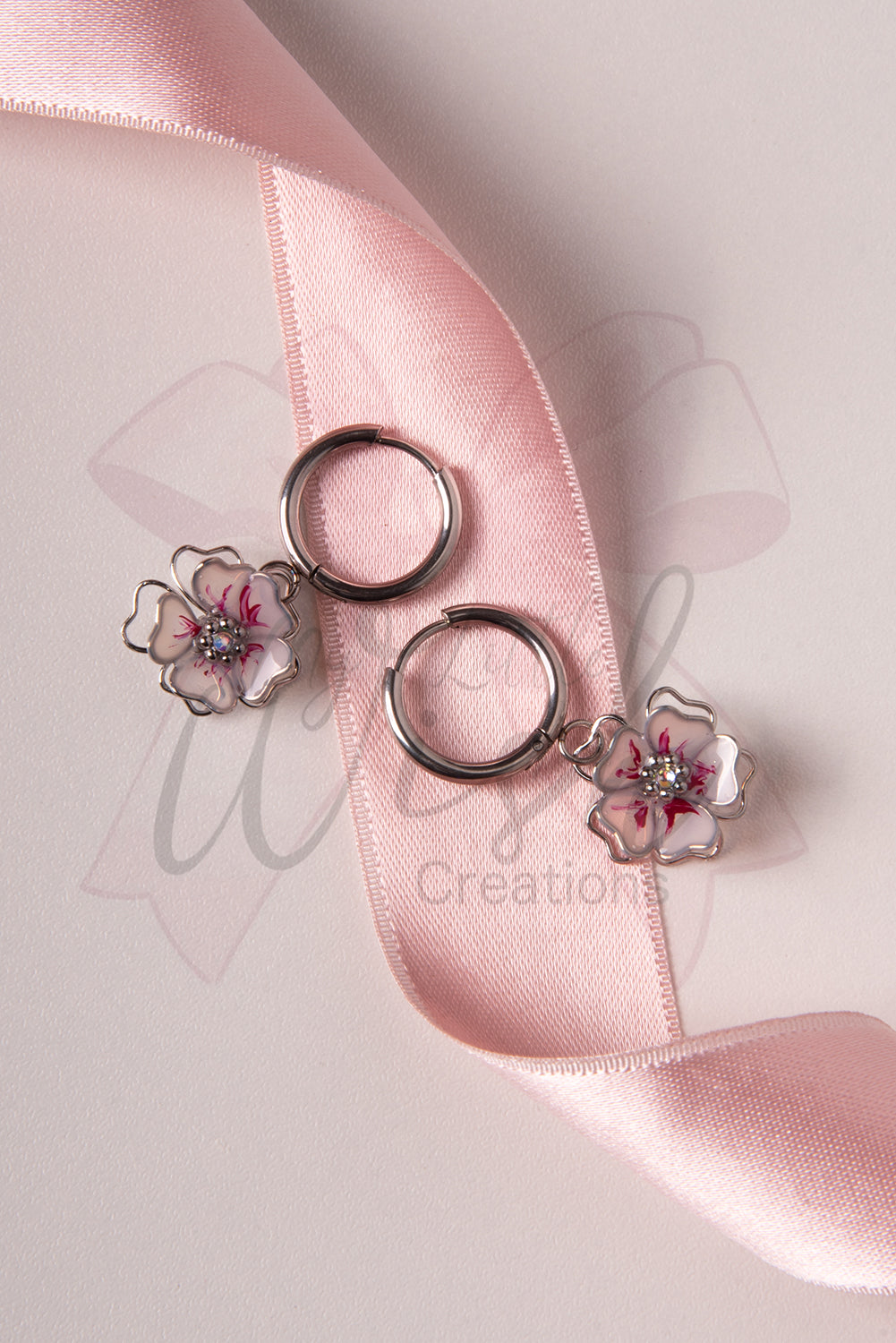 Orecchini Hoops Sakura argento - My Little Wish